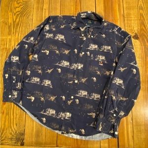 Ivy Crew Vintage Duck‎ Hunt button front XL shirt